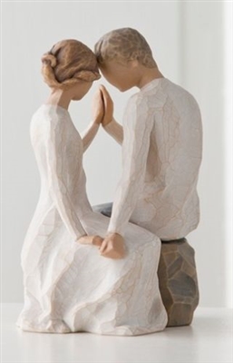 A willow tree figurine depicting a man and woman